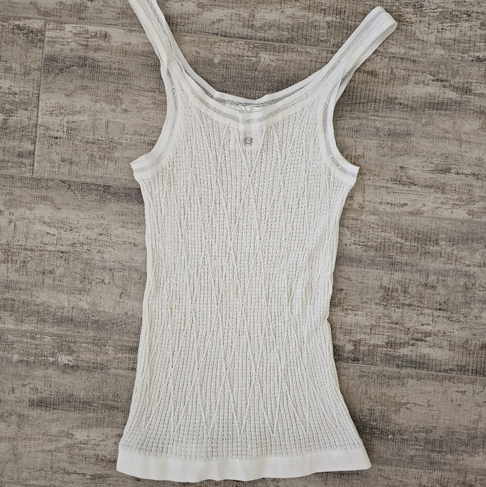 CHANEL | Plain Medium Logo Tanks & Camisoles size 38